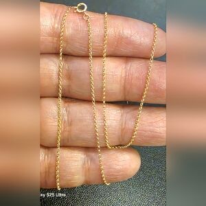 💕18k Rolo Gold Chain Necklace- Size 16